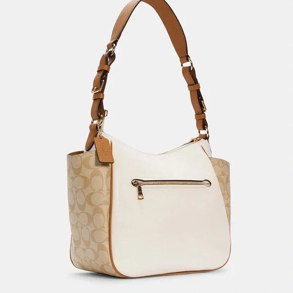 New💃Coach Rori Shoulder Bag Colorblock Signature Canvas - Picture 2 of 11